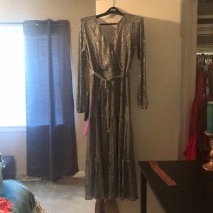 Jane and Hudson metallic maxi dress